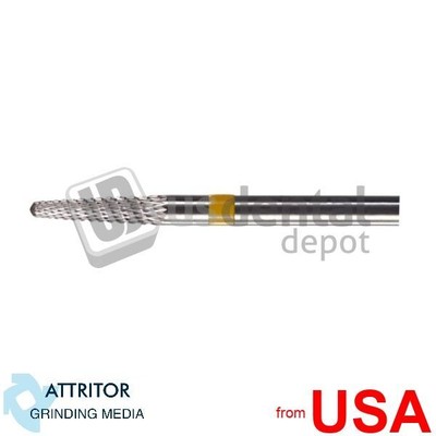 NK-1  Cylinder Flat End - Diamond Cut Super Fine - YELLOW Tungsten Carbid 114033
