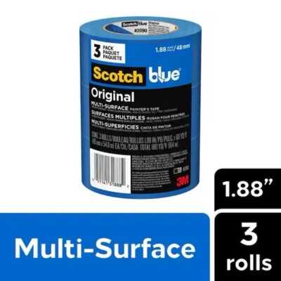 3M ScotchBlue 1.88 in x 60 yd Original Multi-Surface Painter's Tape (3 Rolls)