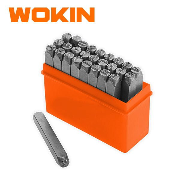 SET KIT BOX PUNZONI IN ACCIAIO TEMPRATO LETTERE A/Z DIMENSIONE 3 mm WOKIN