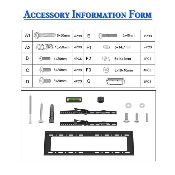 TV Wall Mount Heavy Duty Stand Bracket For 32 37 40 42 43 46 47 50 52 60 70 inch