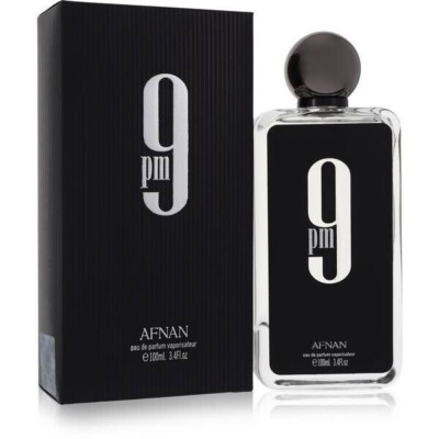 Afnan 9 PM Black EDP for Men 3.4 FL OZ / 100 ML Spray New in Box