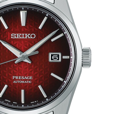 Pre-owned Seiko Presage Prestige Sarx089 Red Mechanical Automatic Men's Watch In Box