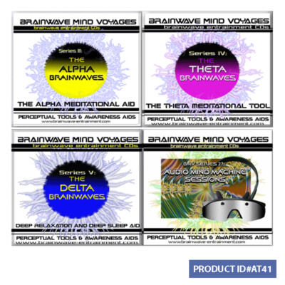 4 BRAINWAVE ENTRAINMENT BMV CD-ALPHA THETA DELTA BRAIN WAVE TRAINING PROGRAM AID
