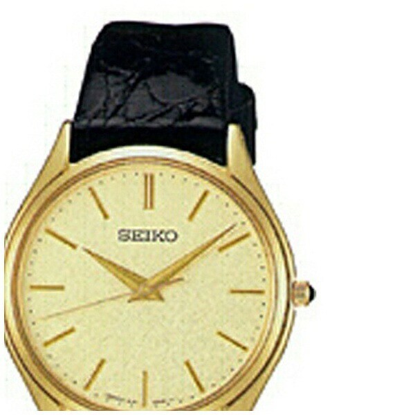 Pre-owned Seiko Dolce Sacm150 Quartz Men's Watch Gold Dial Analog Leather Band From Japan