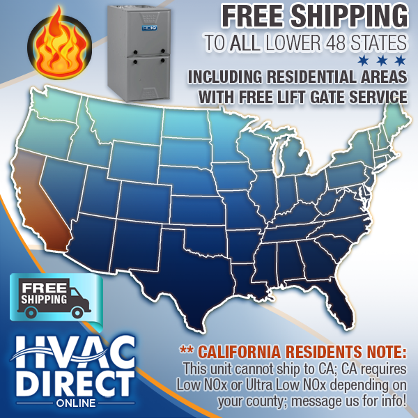 80,000 BTU 96% ACiQ-Heil 1 Stage Natural Gas or Propane/LP Furnace, N95ESN