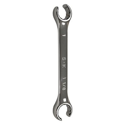 SK Flare Nut Wrench 1in x 1-1/8 in SAE Chrome Alloy Steel Double End 10 in