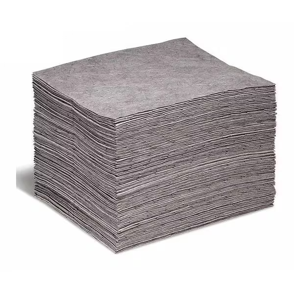 SpillTech Sorbent Pads Universal Gray 15x18 100 Pack Oil Coolant Spill Absorbent