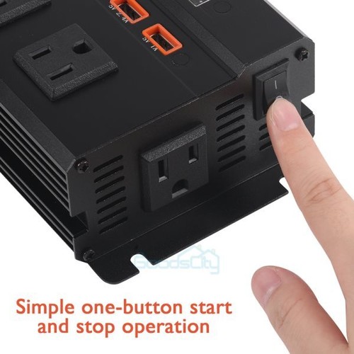 6000W Car Power Inverter DC 12V To AC 110V Pure Sine Wave Solar Converter LCD