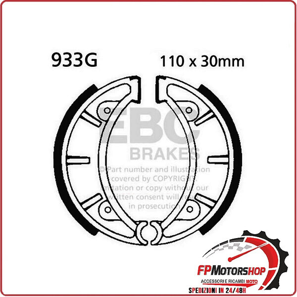 GANASCE FRENO PER MOTO MONTESA HONDA COTA 83> 84 SCANALATE EBC 933G 123/349
