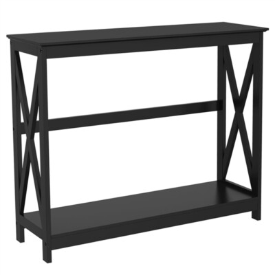 Console Table 2 Tier Behind Accent Sofa Table for Living Room Entryway