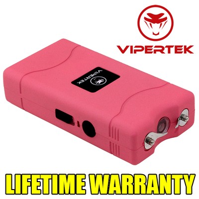 Vipertek Pink Mini Stun Gun Vts-880 50 Bv Rechargeable Led Flashlight