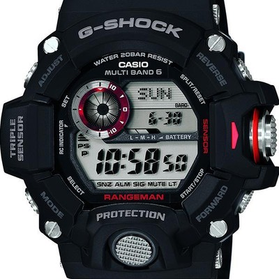 Pre-owned G-shock Master Of Rangeman Rangeman Solar Men's Watch Digital Gw-9400j-1jf