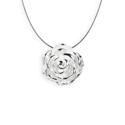 Rose Anhänger ohne Kette Drachenfels Design D RRE 34 Silber Rosenregen