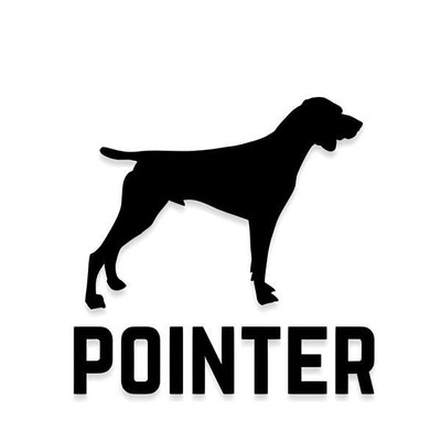 Dog Pointer Decal Sticker Window VINYL DECAL STICKER Car Laptop