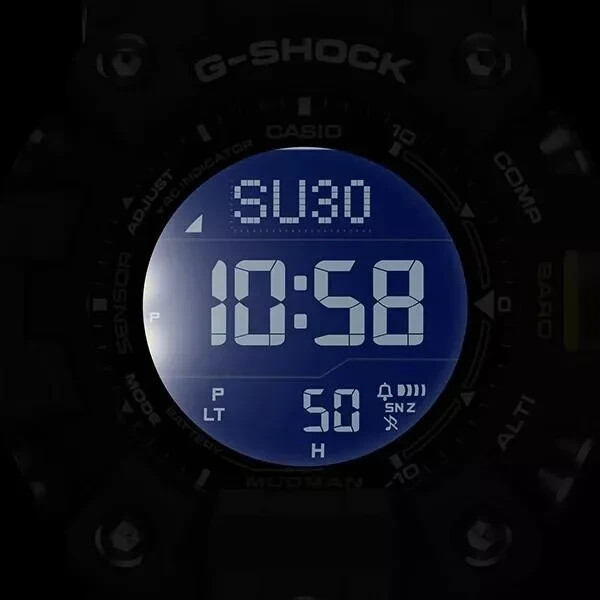 Pre-owned Casio G-shock Mudman Gw9500-3 Master Of Carbon Core Atomic Solar Men Watch