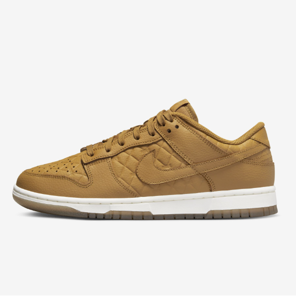 Женские стеганые кроссовки Nike Dunk Low (DX3374-700) «Wheat» Expeditedship