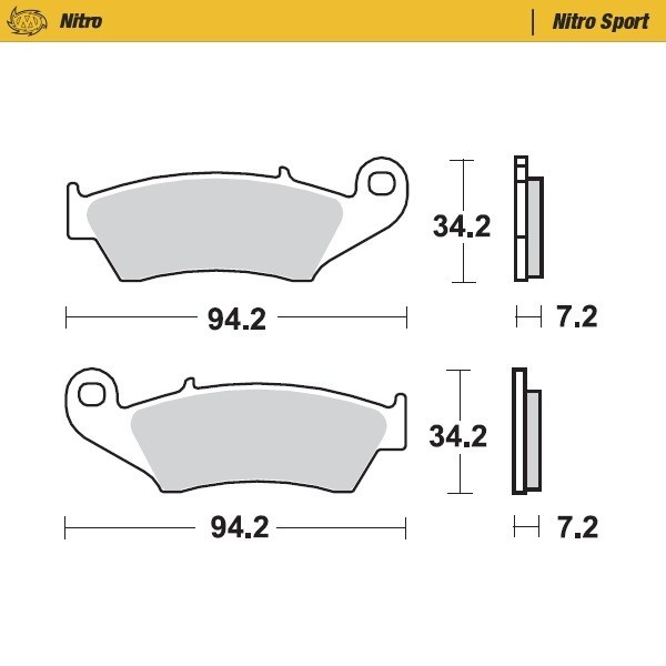 PASTIGLIE NITRO SINTERIZZATE ANTERIORI PER APRILIA MXV RXV 450 550  2005 - 2012