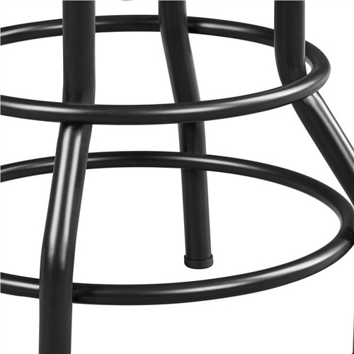 Vintage Leather Bar Stool Industrial Adjustable Counter-Height Metal Bar Stool