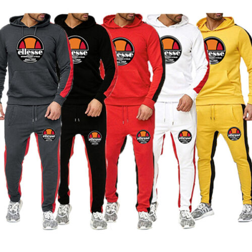 Sportanzug Trainingsanzug Herren Ellesse Jogginganzug Kapuzenpullover Kurzarm DE