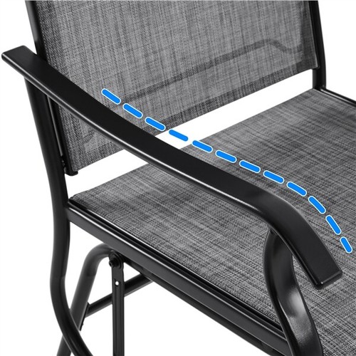Patio/Porch Swing Glider Chair w/ Coffee Table Texteline Outdoor Rocking Chair