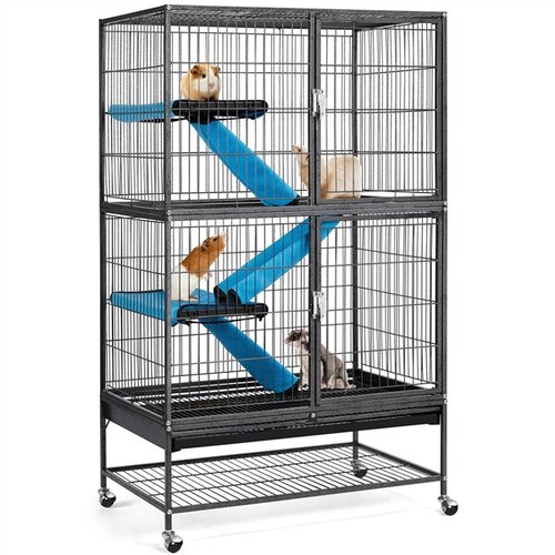 Large Rolling Metal Ferret Cage Chinchilla Guinea ...