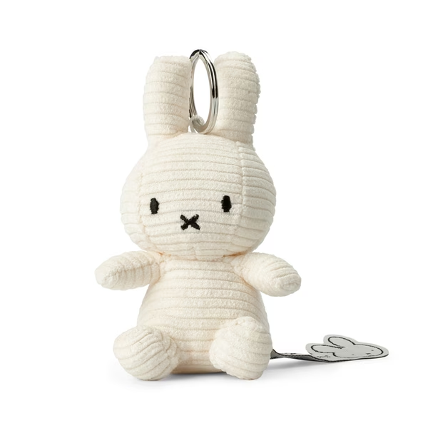 BON TON TOYS Miffy Corduroy Plush doll Keychain 10cm WHITE