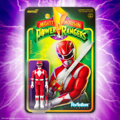 Red Ranger Mighty Morphin Power Rangers Super 7 Reaction Figure