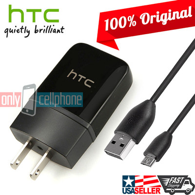 Original HTC Charger Rapid 1.5A Premium Home Wall OEM Charger & Data Sync Cable