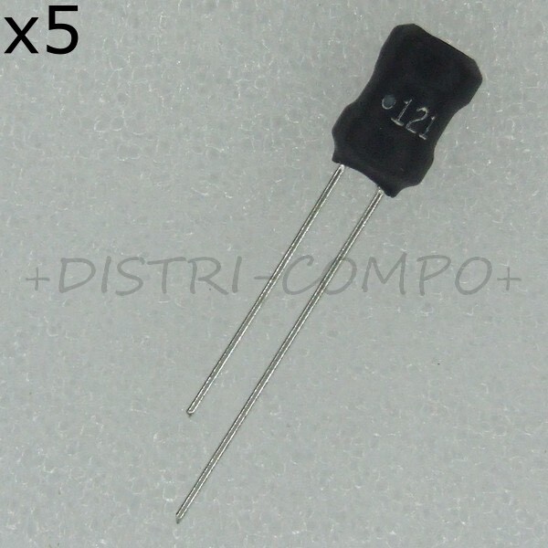 Inductance 120ÂµH 10% 1khz 300ma 0.45ohm Bourns Rlb0712-121kl Rohs (Lot De 5)