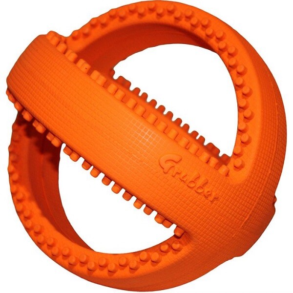 HappyPet Grubber Interactive Mini Football Rubber Dog Toy Tough Durable