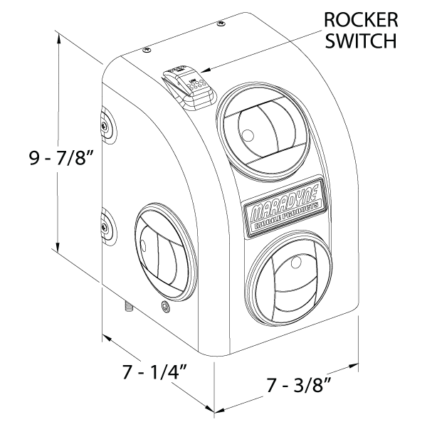 MaraDyne HC-400012 12 Volt Universal Cab Heater 13,200 BTU - Model 4000 Santa Fe