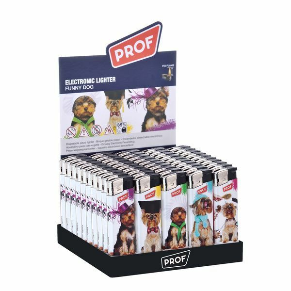 Set 50 Pz Accendini Ricaricabili Prof Funny Dog dfh