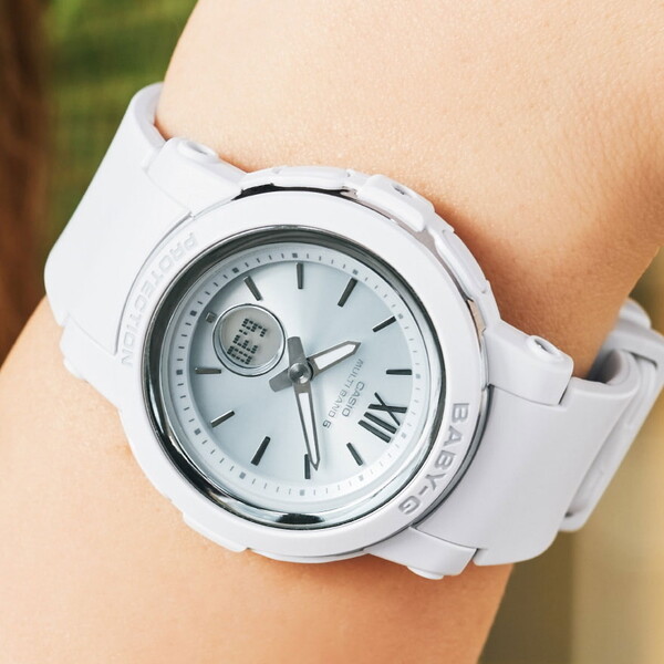 Pre-owned Casio Baby-g Bga-2900-7ajf Women's Watch Radio Solar Anadigi Slim White 2022