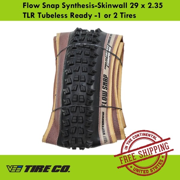 Vee Tire Flow Snap Synthesis-Skinwall 29 x 2.35 TLR Tubeless Ready -1 or 2 Tires