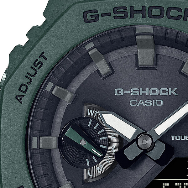 Pre-owned Casio G-shock Octagon Ga-b2100-3ajf Men's Watch Solar Bluetooth Green 2022