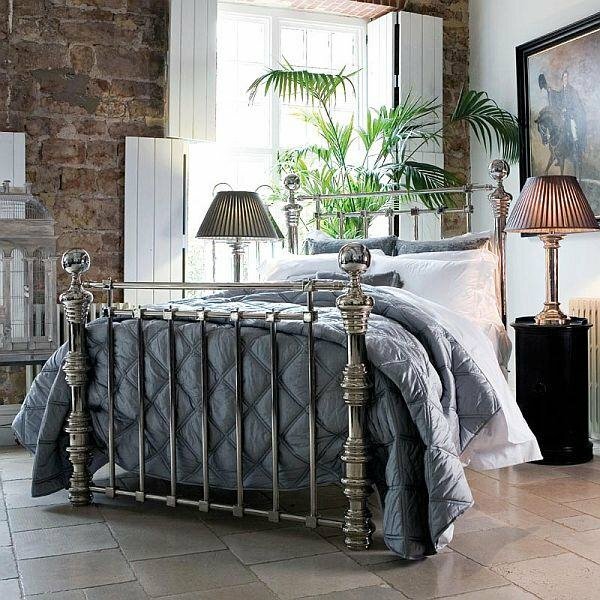 AND SO TO BED LONDON DICKENS VICTORIAN BED POLISHED NICKEL in