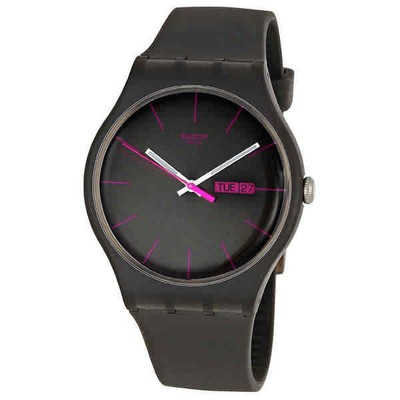 Swatch Rebel Коричневый циферблат Коричневый резиновый 41 мм Часы SUOC700