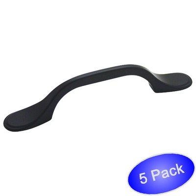 *5 Pack* Cosmas Cabinet Hardware Flat / Matte Black Pulls - #9533FB
