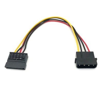 6 inch 6'' 4 Pin IDE Molex to Serial ATA SATA Hard Drive DC Power Supply Cable