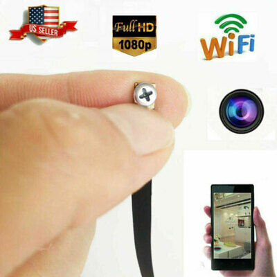1080p wireless HD Spy WiFi Mini tiny Hidden Pinhole screw Camera dvr recorder