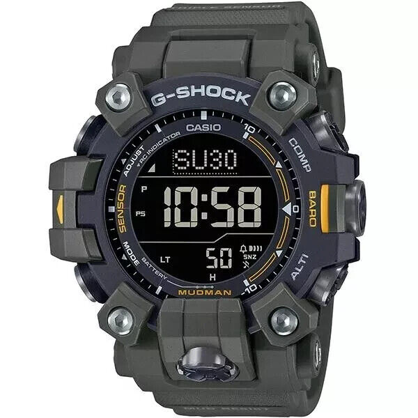 Pre-owned Casio G-shock Mudman Gw9500-3 Master Of Carbon Core Atomic Solar Men Watch