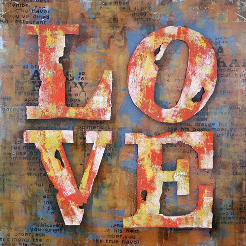 LOVE 3D Wall Art Metal Cutout Sculpture Painting Art Hanging Home Decor Gift