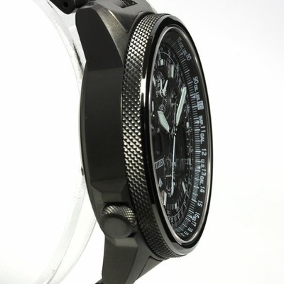 Pre-owned Citizen Promaster Sky Jy8025-59e Titanium Eco-drive Radio Solar Watch Black