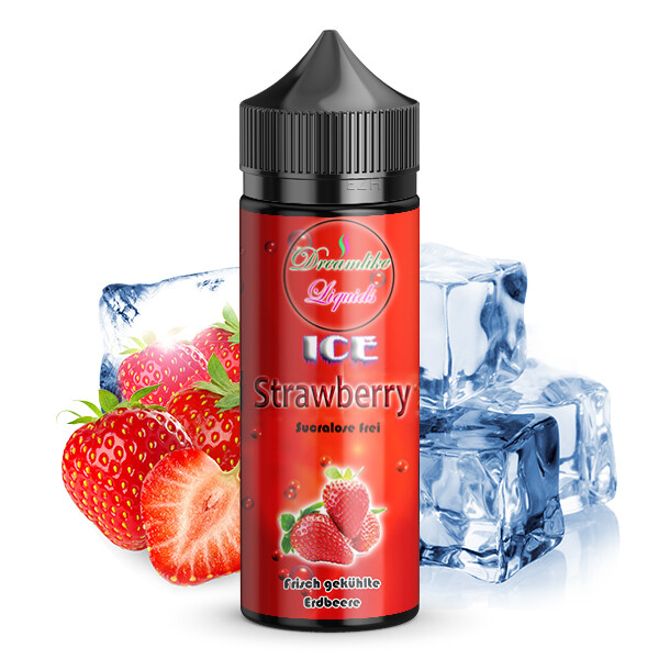 Dreamlike Liquids - Dreamy Strawberry Ice - 10ml Longfill Aroma In 120ml Flasche