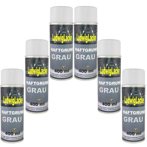 Haftgrund 6 x 400ml Spraydose grau Rostschutz Grundierung  Ludwiglacke