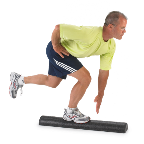 OPTP Black AXIS Firm Foam Roller - Half 36 in x 3 in