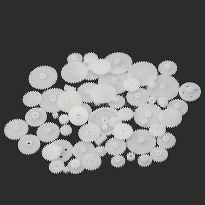 Newest Useful 58 Pcs White Plastic Gears Module Robot Parts Accessories For DIY