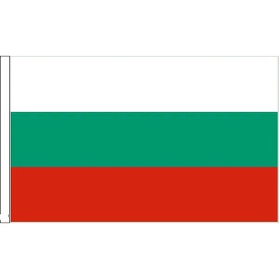 9" x 6" 23 x 15cm Bulgaria Bulgarian Polyester Sleeved Small Hand Waving Flag