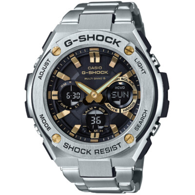 Pre-owned Casio International Warranty Gst-w110d-1a9jf G-shock G-steel Men's Watch