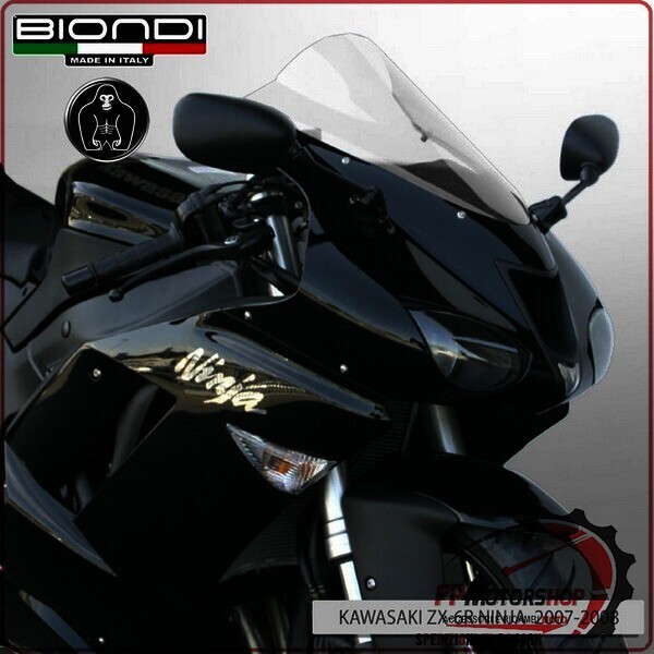 CUPOLINO PARABREZZA MOTO PER KAWASAKI ZX6R 636 2005>2006 TRASPARENTE BIONDI 